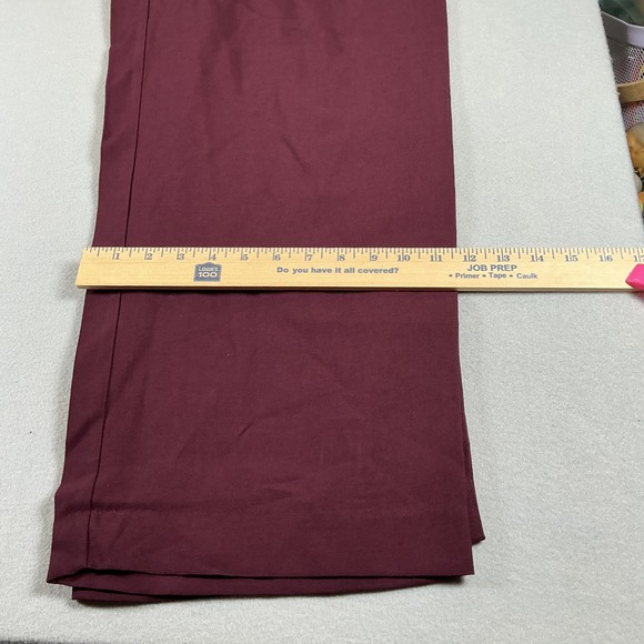 A New Day Burgundy Dress Pants Womens 12 High Rise Pleated Work Office Core - Picture 14 of 15